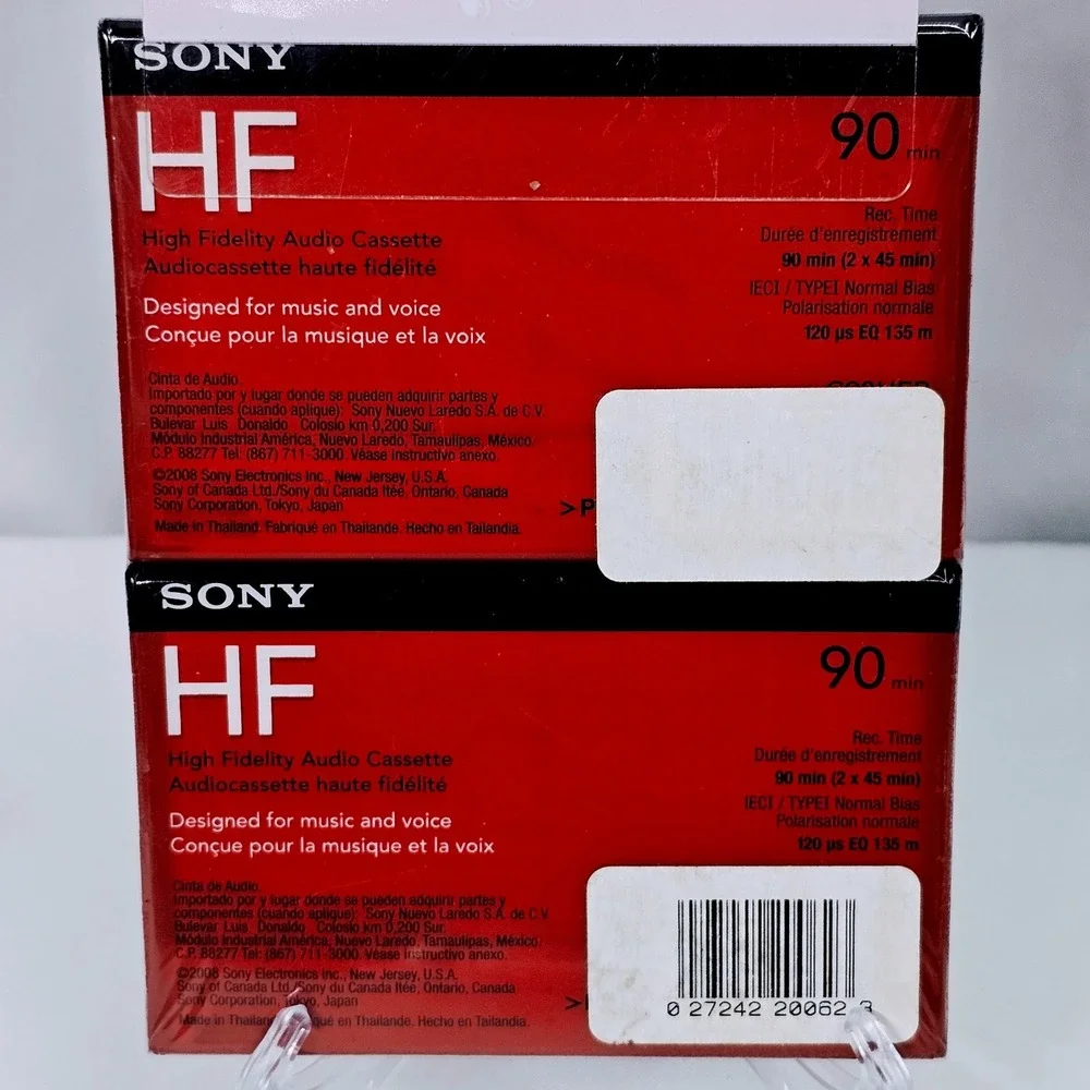 Sony HF 90 Normal Bias Audio Cassette Tape‎ 2 Pack Blank Type I Music Voice New